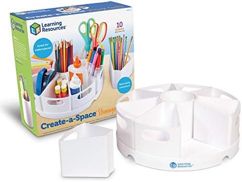 Learning Resources Create-a-Space Storage Center, 10 Piece set - Desk Organizer for Kids, Art Org... | Amazon (US)
