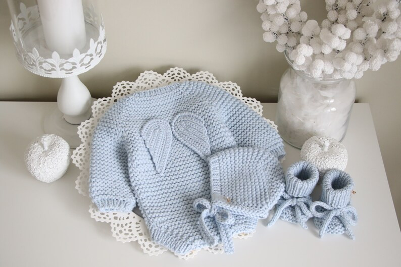 Set of 3 - Long sleeve romper -  Bonnet - Booties -  Baby boy prop - Photo props - Baby props - B... | Etsy (US)