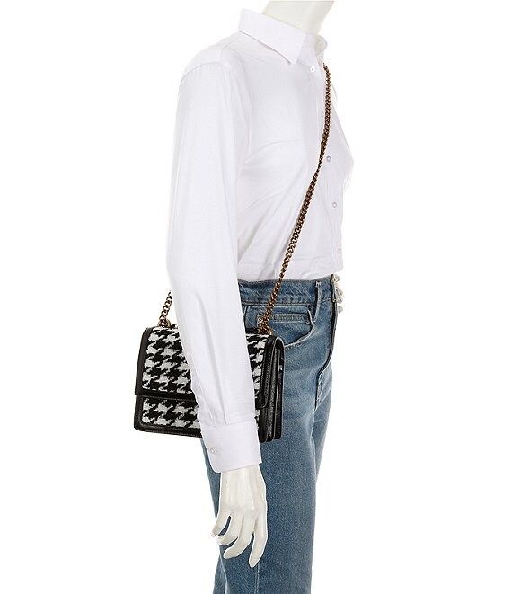 Medium Houndstooth Shoreditch Crossbody Bag | Dillard's