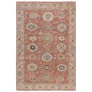 Samarkand 6 ft. x 9 ft. Red/Beige Oriental Area Rug | The Home Depot