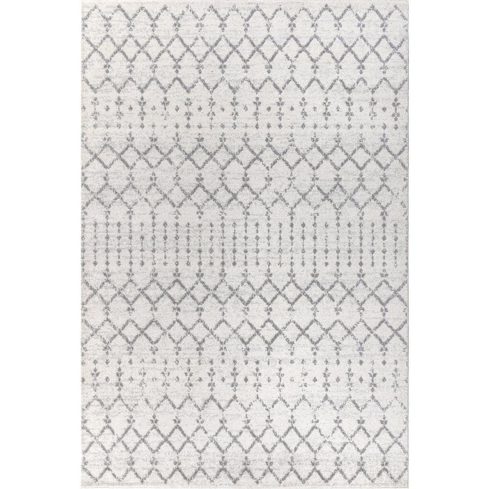 JONATHAN Y Moroccan Hype Boho Vintage Diamond Cream/Gray 8 ft. x 10 ft. Area Rug-MOH101B-8 - The ... | The Home Depot