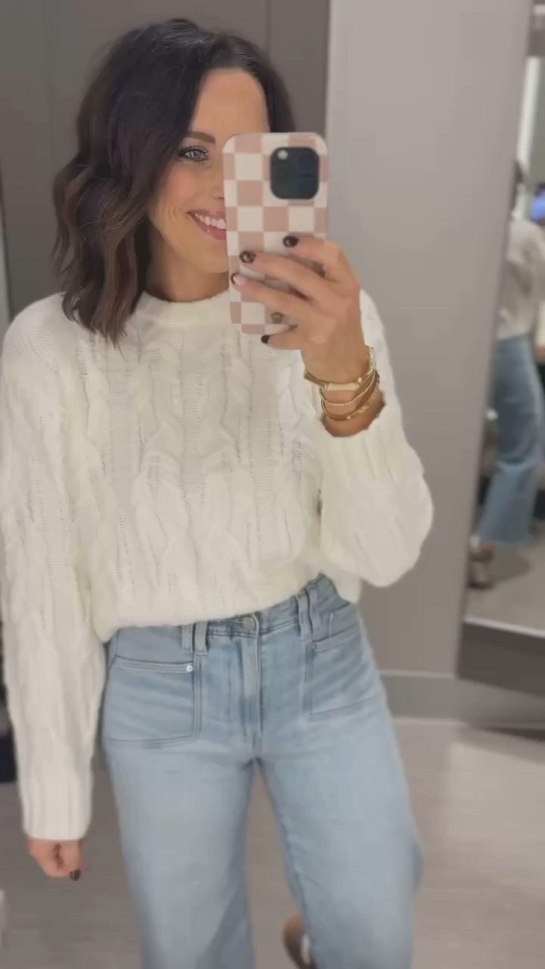 Effortless and casual winter outfit inspo all from Target! Aprilwilks VintagePickin target casual l outfit inspo women’s fashion finds target winter fashion finds off white knit sweater women’s knit sweater 

#LTKSeasonal #LTKHoliday #LTKootd