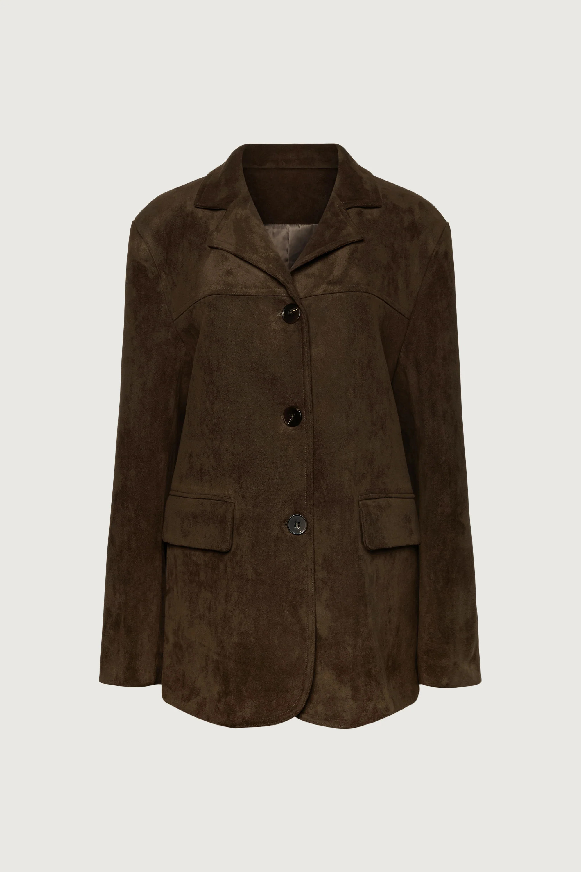 OVERSIZED VEGAN SUEDE BLAZER | OAK + FORT