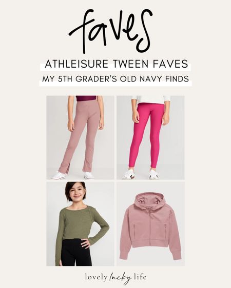 back to school athleisure picks for girls from my 11 year old 🙃 ordered her everything on the list - pink flare leggings & the pink jacket are my faves 😍 

#LTKBacktoSchool #LTKkids #LTKfamily