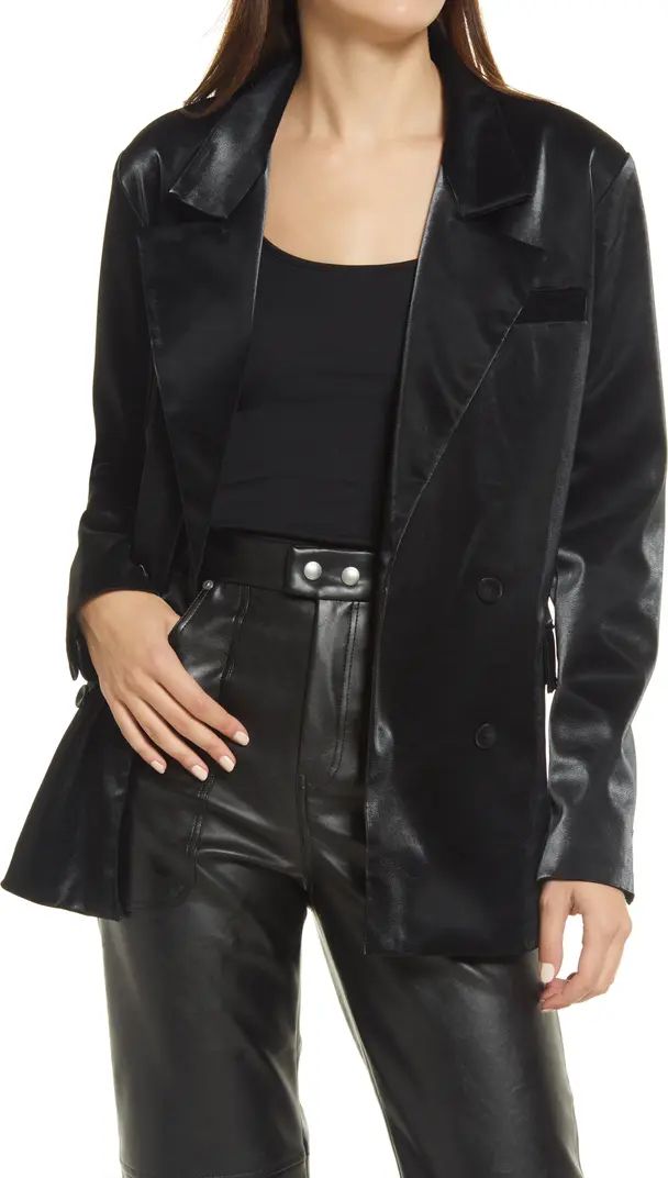 Double Breasted Faux Leather Blazer | Nordstrom