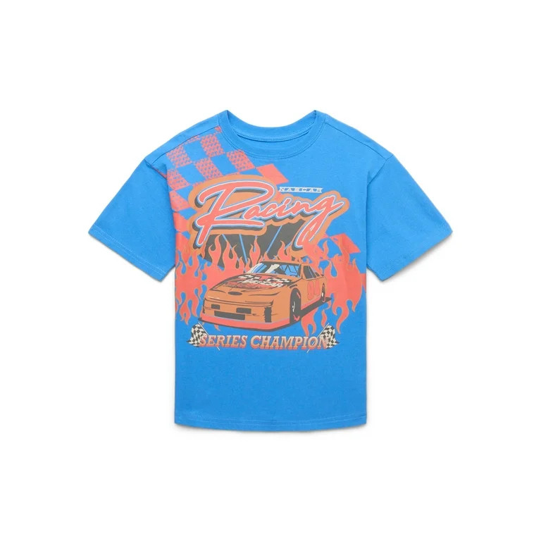 NASCAR Boys' Front Back Graphic Tee with Short Sleeve, Sizes 4-18 | Walmart (US)