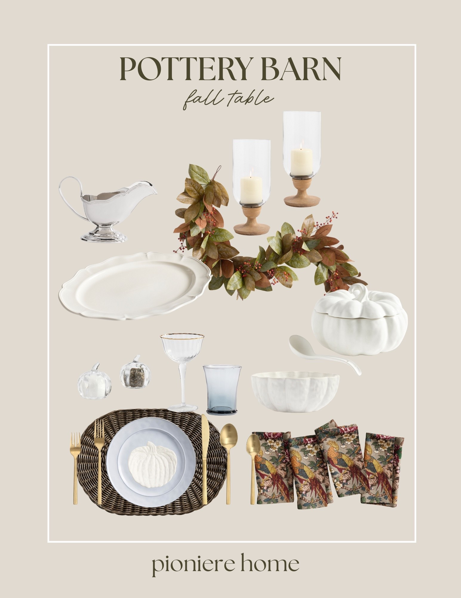 Pottery Barn fall table. Thanksgiving tabletop, fall serveware, pumpkin serving bowls, fall garland, candle holders  

#LTKSaleAlert #LTKSeasonal #LTKHome