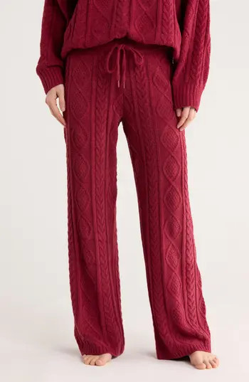 PJ Salvage Cozy Chenille Cable Knit Sleep Pants in Port at Nordstrom Rack, Size Medium | Nordstrom Rack