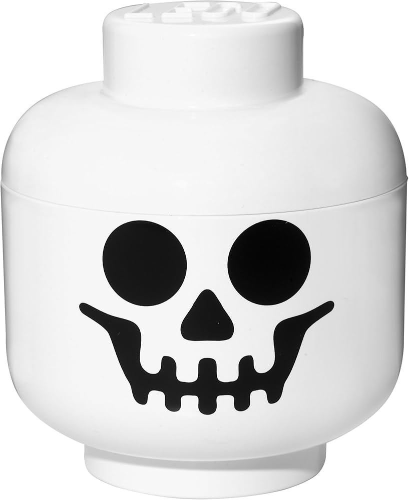 Lego Small Storage Head, White, Skeleton Face | Amazon (US)