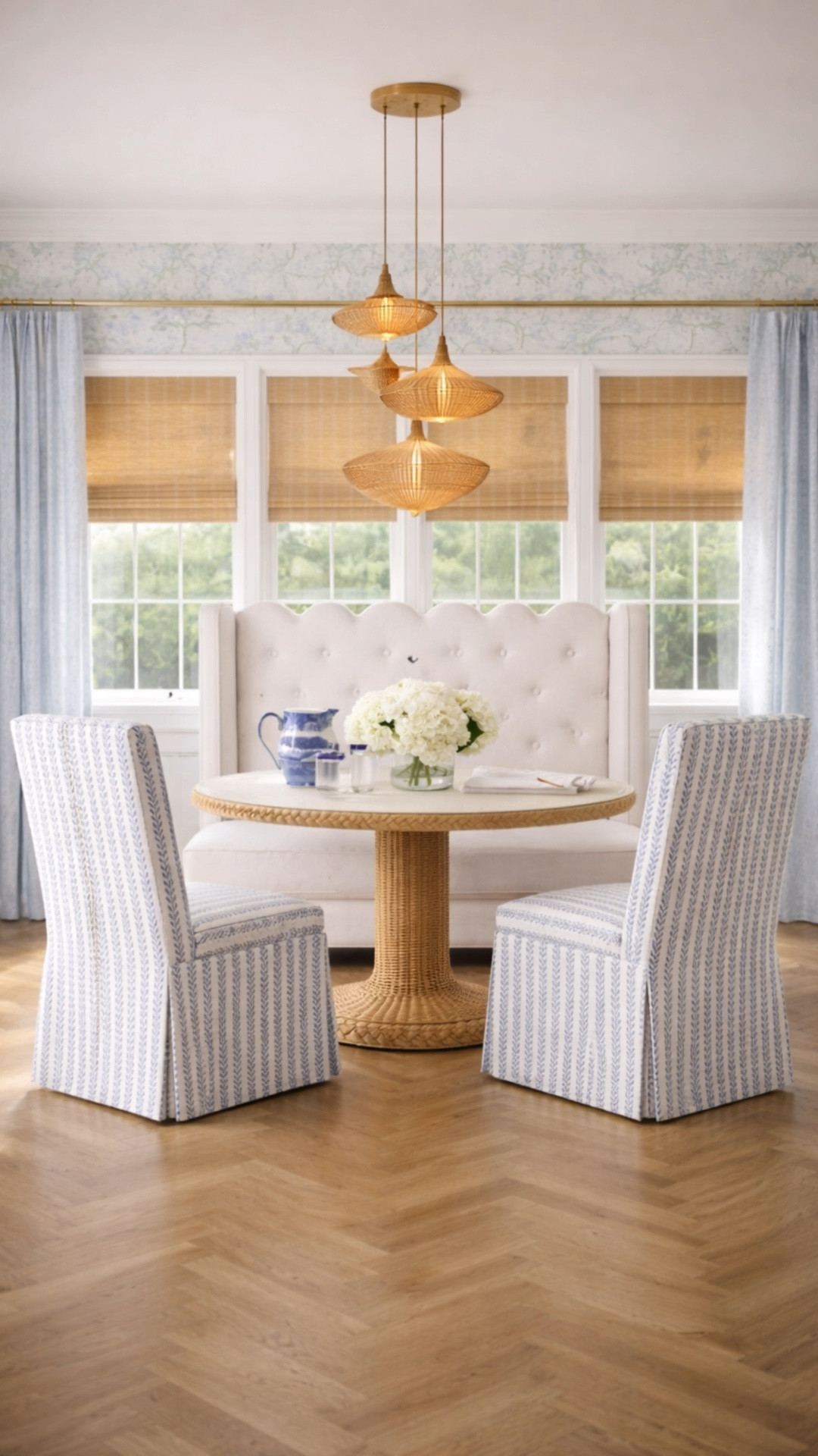 A banquette with scalloped edging is perfect for your breakfast nook or dining table! 

#LTKHome #LTKdayinmylife #LTKSaleAlert