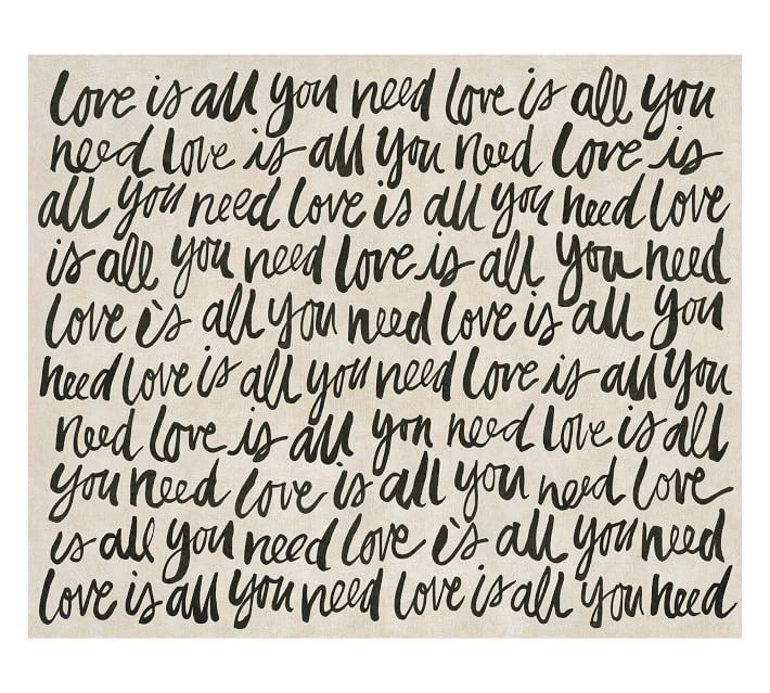 Love Is All You Need Wrapped Canvas Print | Pottery Barn | Pottery Barn (US)