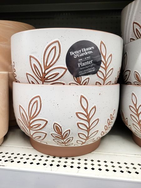 Better Homes & Gardens Pottery 10"Jenn Botanical Terracotta Planter - I shared this last year but it was on another one of my LTK's not here 🫠 I was going to buy it but it sold out before I could 😭 Even though this is a planter I would use this as a fruit bowl on the counter bc I just think this is sooo pretty 😍 Should I get it? Talk me out of it 🤪 Remember get a price drop notification if you heart a post/save a product 😉 

✨️ P.S. if you follow, like, share, save, subscribe, or shop my post (either here or @coffee&clearance).. thank you sooo much, I appreciate you! As always thanks sooo much for being here & shopping with me 🥹

| al fresca dining, sisterstudio, kathleen post, madewell, memorial day, susiewright, travel outfit, meredith hudkins, wedding guest dress summer, country concert outfit, sisterstudio, summer outfits, travel outfit, summer outfits, sisterstudio, spring haul, summer dresses 2024, 2024 trends, 2024 summer, threshold, studio mcgee, brightroom, mainstays, Thyme and Table, opalhouse, threshold, target decor, decorative storage, storage ideas, home finds, boho, boho home decor, boho home inspo, kitchen inspo, living room inspo, home inspo, budget friendly, hone decor under, on sale, on clearance | 

#LTKxelfCosmetics #LTKGiftGuide #LTKFestival #LTKSeasonal #LTKActive #LTKVideo #LTKU #LTKover40 #LTKhome #LTKsalealert #LTKmidsize #LTKparties #LTKfindsunder50 #LTKfindsunder100 #LTKstyletip #LTKbeauty #LTKfitness #LTKplussize #LTKworkwear #ltkunder100 #LTKswim #LTKtravel #LTKshoecrush #LTKitbag #LTKbaby#LTKbump #LTKkids #LTKfamily #LTKmens #LTKwedding #LTKbrasil #LTKaustralia #LTKAsia #LTKbaby #LTKbump #LTKfit #ltkunder50 #LTKeurope #liketkit @liketoknow.it https://liketk.it/4HpTP