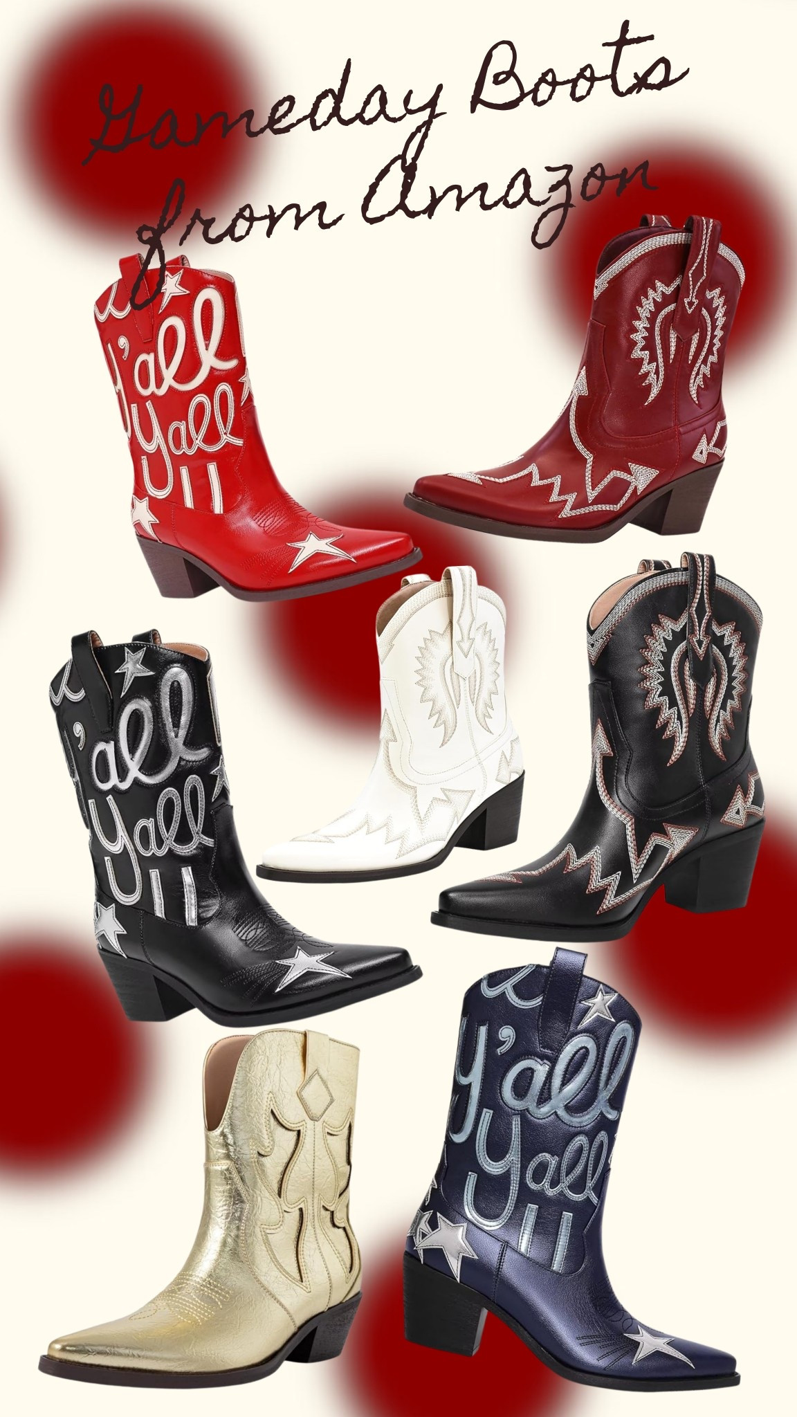 Not really a boots girl, but how cute and fun are these for a game day outfit?😍🏈

#LTKStyleTip #LTKFindsUnder100 #LTKFindsUnder50