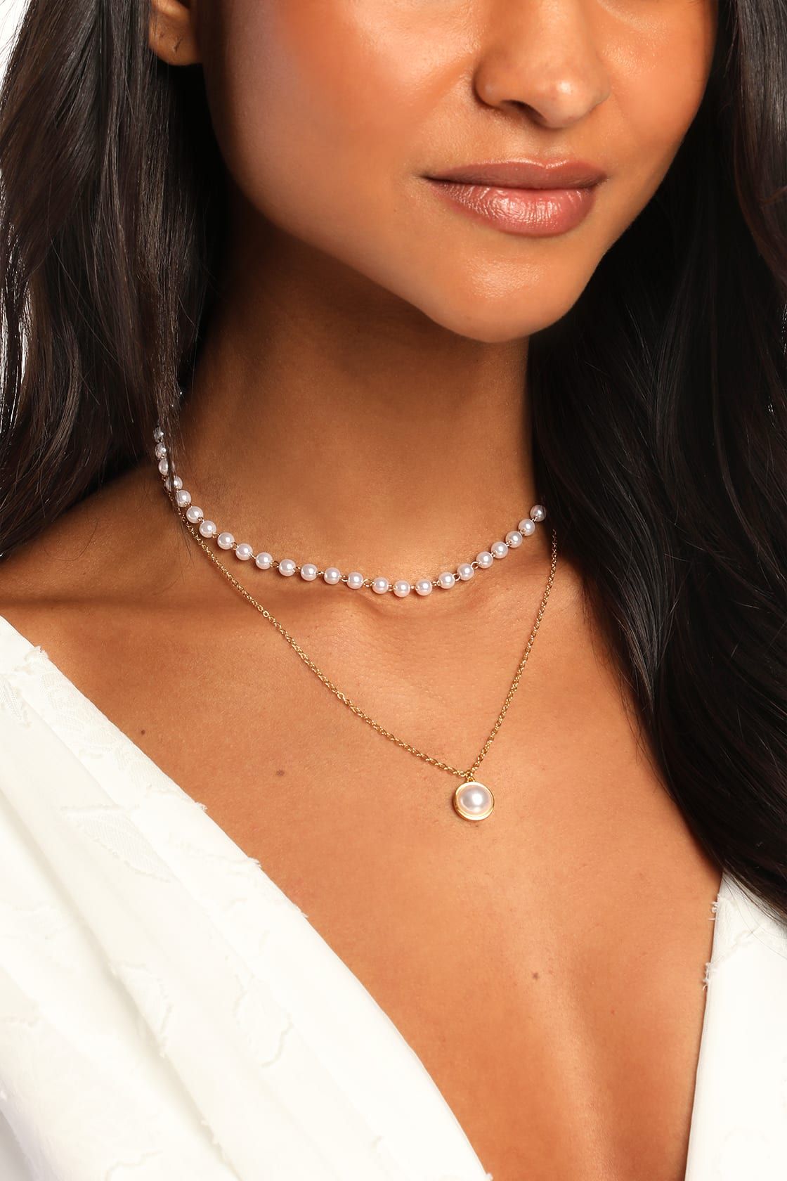 Divine Diver 14KT Gold Pearl Layered Necklace | Lulus (US)