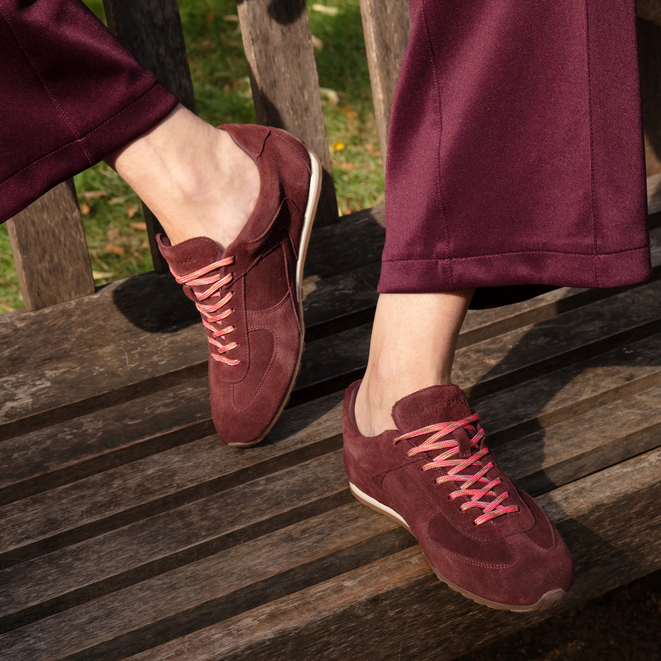 Charli Trainers: Burgundy Suede | Air & Grace