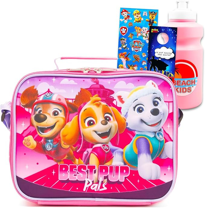 Paw Patrol Lunch Bag for Kids - Bundle with Lunch Box Plus Stickers, Reusable Water Bottle, More ... | Amazon (US)