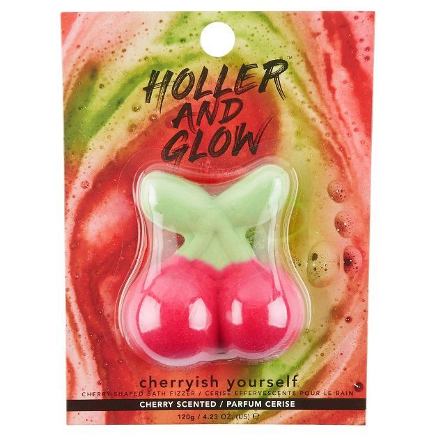 Holler and Glow Cherryish Yourself Bath Bomb - 4.2oz | Target