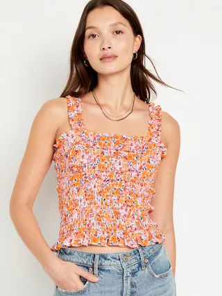 Fitted Smocked Top | Old Navy (US)