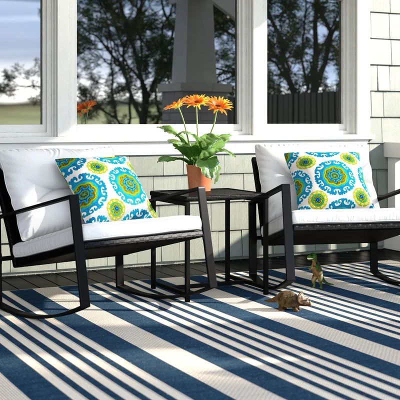 Bickel Metal 2 - Person Seating Group with Cushions | Wayfair North America