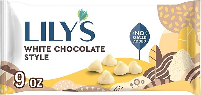 LILY'S White Chocolate Style No Sugar Added, Baking Chips Bag, 9 oz | Amazon (US)