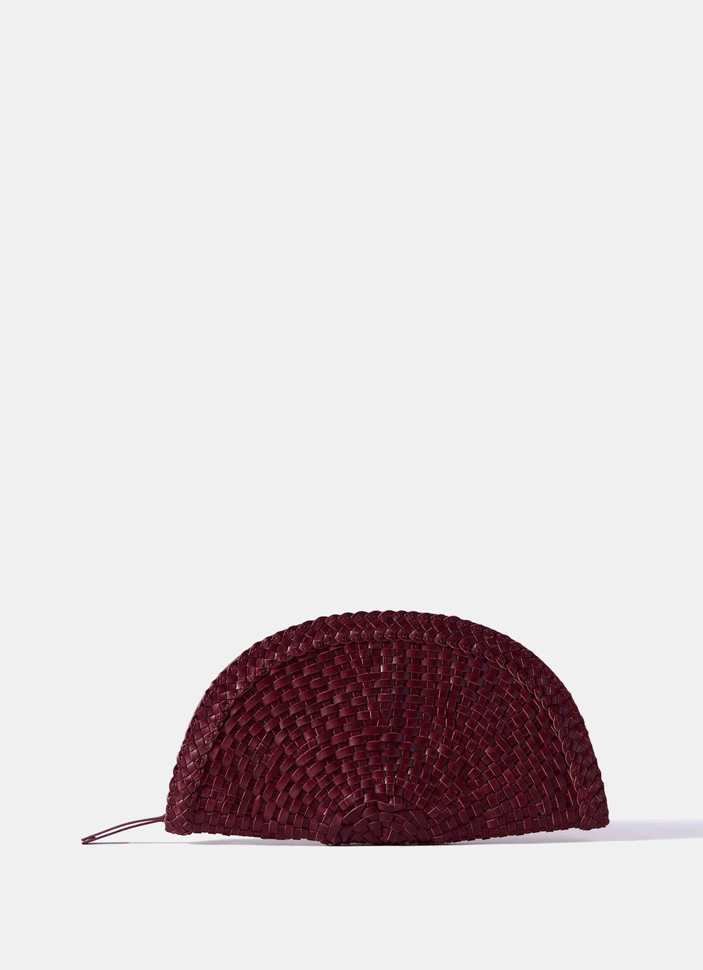 Bea Red Leather Woven Clutch | Mint Velvet