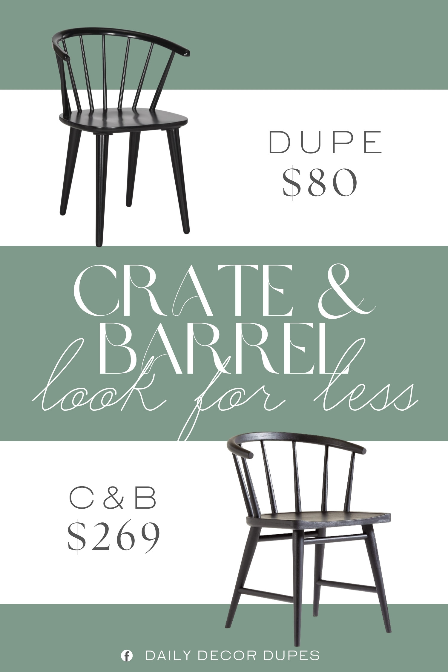 A timeless black dining chair that makes every table setting feel instantly more polished. 🖤 The Crate & Barrel Pali Black Hardwood Dining Chair features a classic spindle-back design, sleek black finish, and sturdy hardwood construction for a stylish and functional dining space. This black wood dining chair works beautifully around a dining table, kitchen island, breakfast nook, or as an accent chair throughout the home. The simple silhouette pairs effortlessly with modern, farmhouse, traditional, and minimalist home decor styles. 🪑✨🏡

Home more affordable option find similar look for less budget friendly affordable cheap cheaper beautiful pretty. Clearance sale coupon code discount code promo code luxury Inspo inspiration inspired by idea ideas Love like these? I share multiple every day in my FB group.
#CrateAndBarrelInspired #PaliDiningChair #BlackDiningChair #BlackWoodChair #HardwoodDiningChair #SpindleBackChair #DiningRoomFurniture #KitchenDiningChair 

 #LTKHome