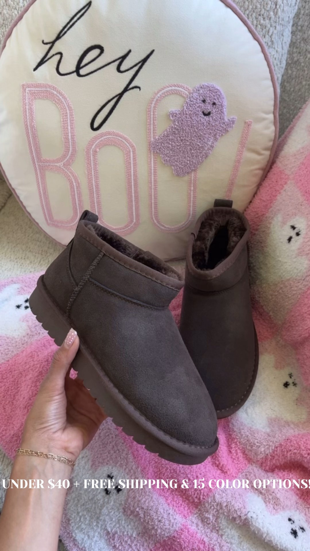 Mini Ugg dupes
Under $40 and available in 15 colors
Chocolate brown Uggs 
Fall shoes


#LTKSaleAlert #LTKShoeCrush #LTKFindsUnder50