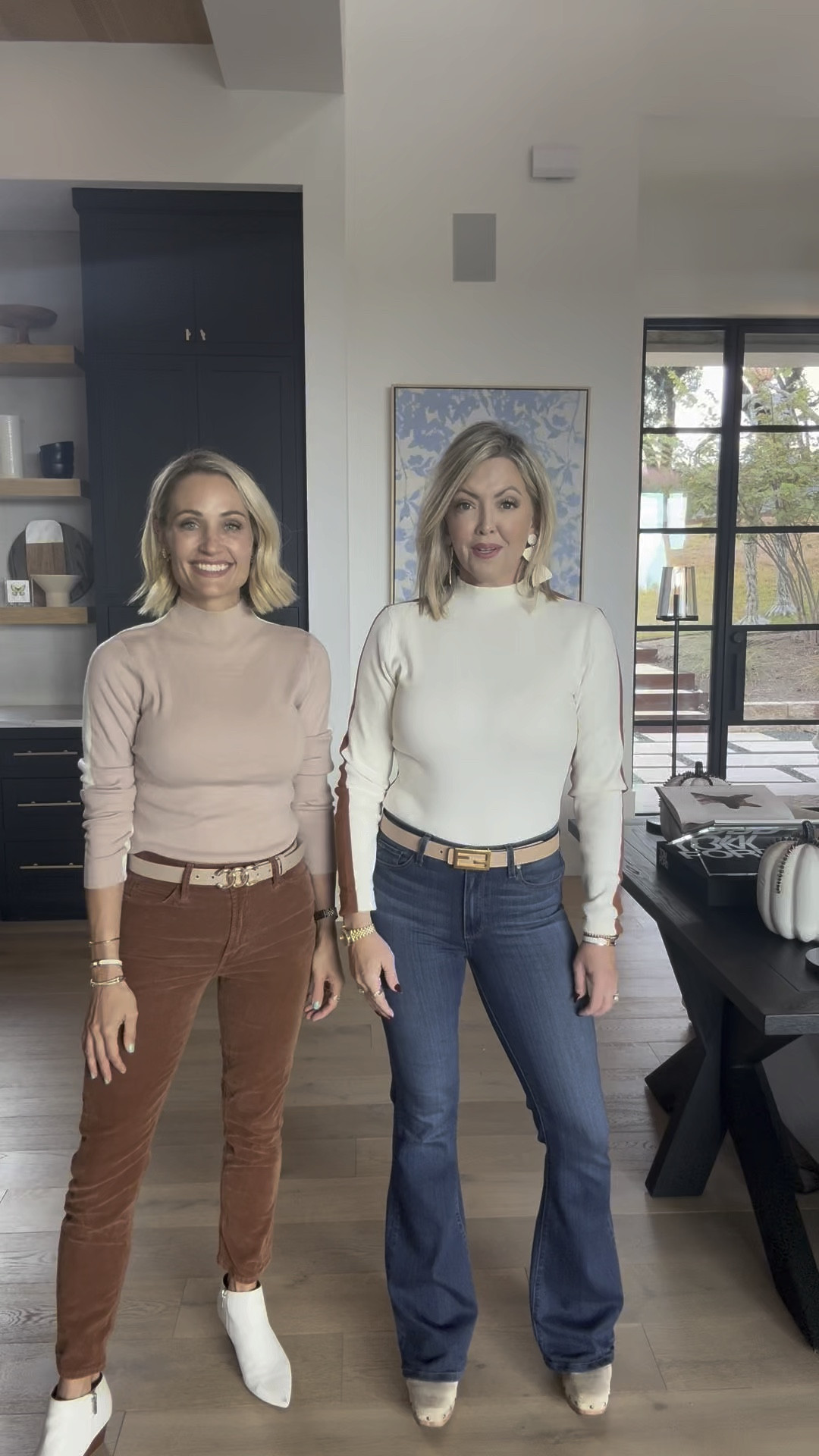 Lightweight Ribbed Sweater. Best part? Wear it two different ways! 