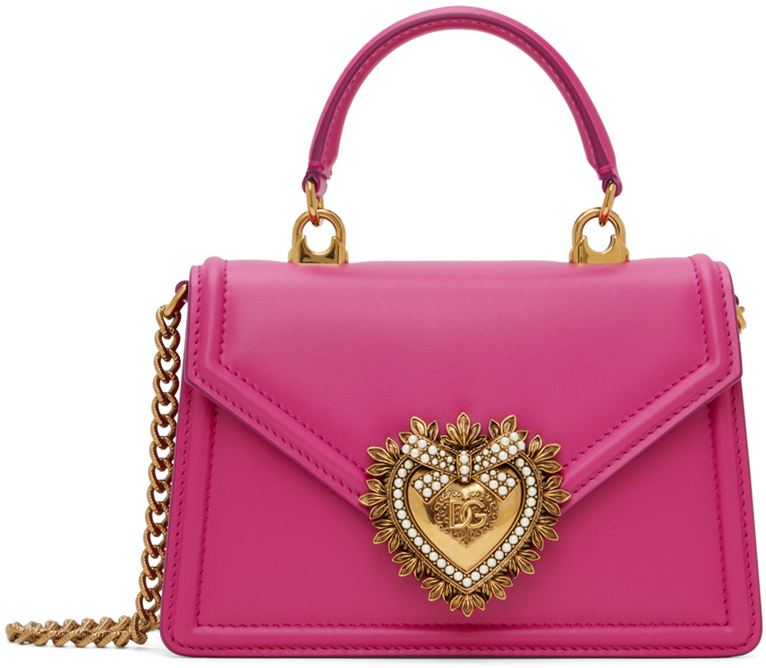 Dolce&Gabbana Pink Small Devotion Bag | SSENSE