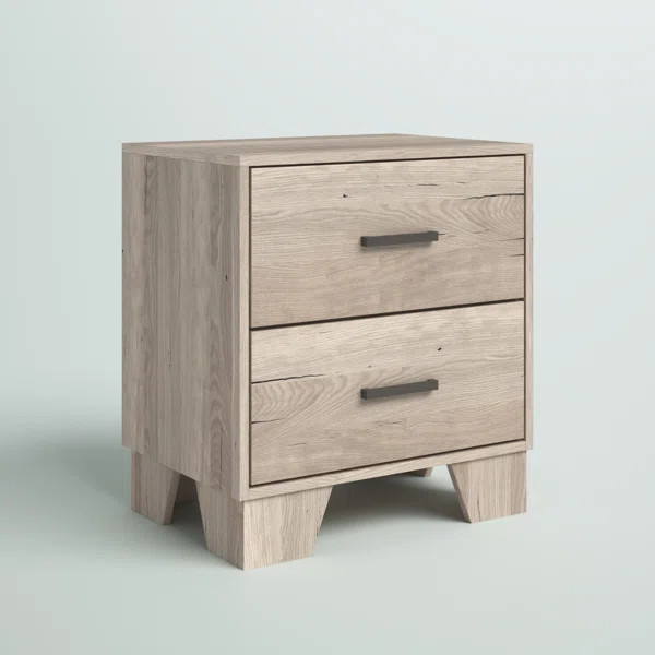Beckville 23.8'' Tall 2 - Drawer Nightstand in Light Oak | Wayfair North America