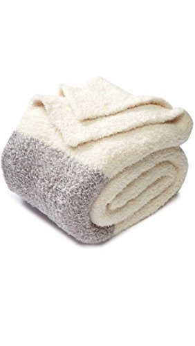 Barefoot Dreams CozyChic Cream-Dove Heathered Throw 45" x 60" | Amazon (US)