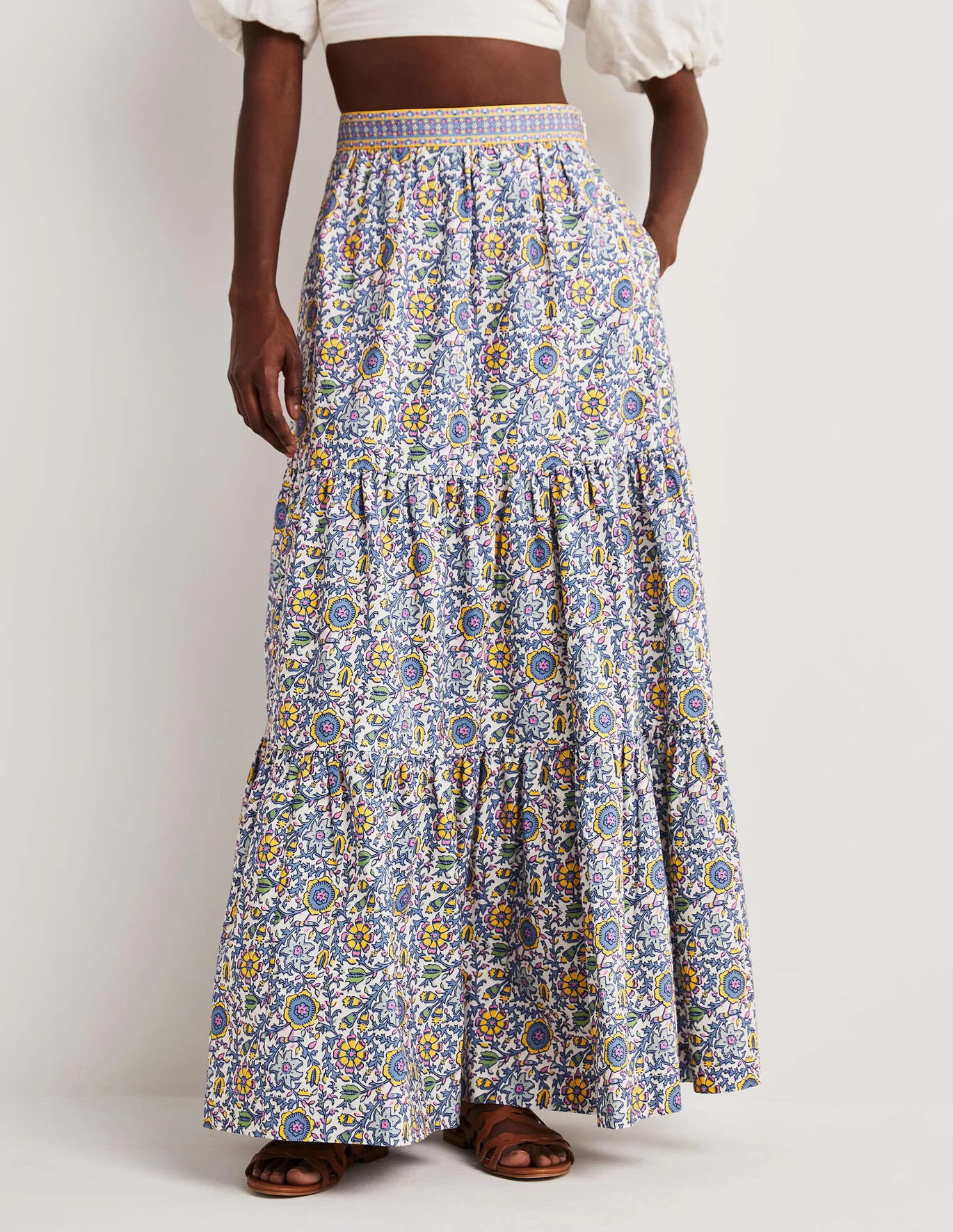 Lorna Tiered Maxi Skirt | Boden (US)
