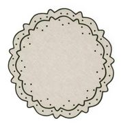 Scalloped Dot Placemat, Ivory x Green | The Avenue