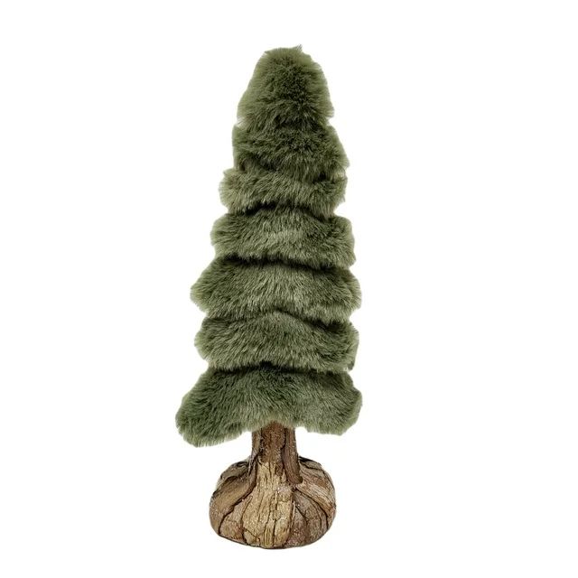 Moss Green Faux Fur Tree with Jujube Bark Christmas Décor, 12 in, 1.35 oz, by Holiday Time - Wal... | Walmart (US)