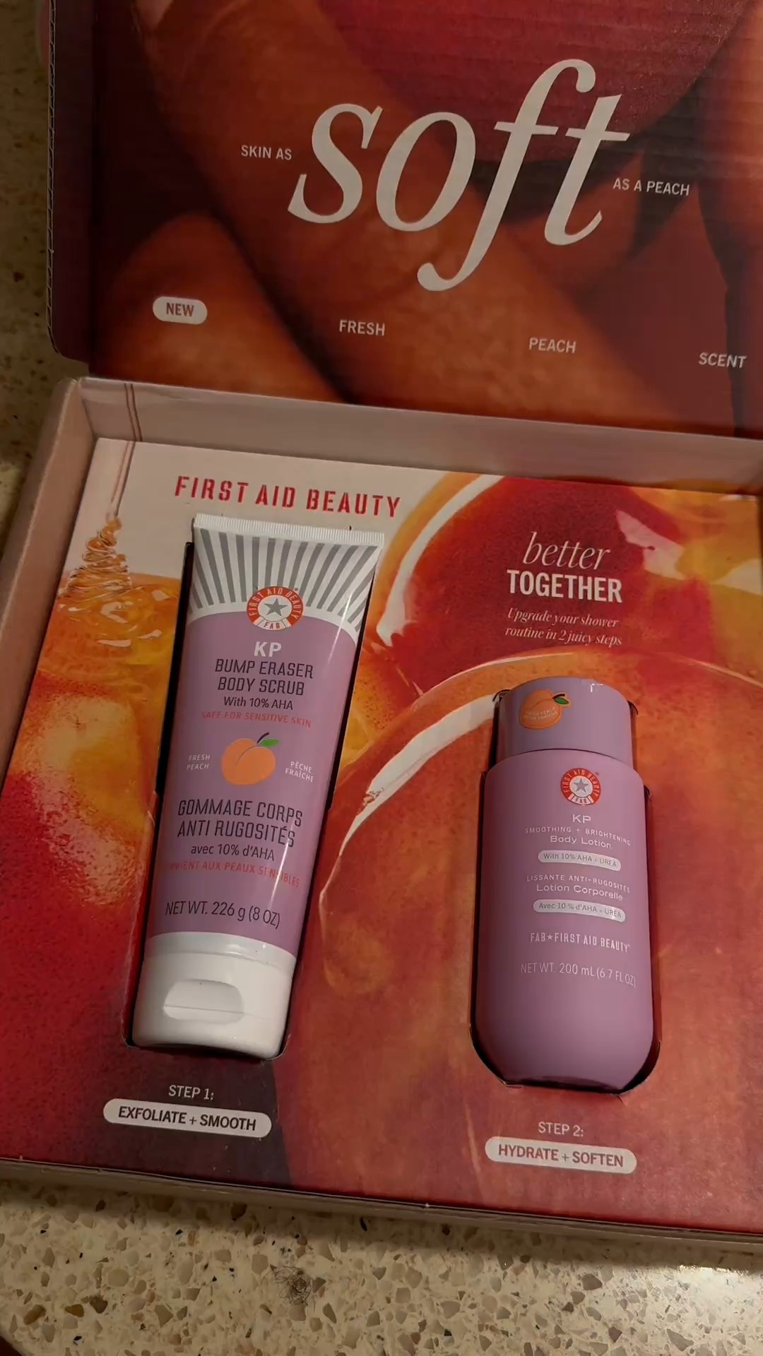 First Aid Beauty Bump Eraser and Smoothing & Brightening Lotion in PEACH🍑

This is the best way to exfoliate in shower and then immediately nourish and smooth AND it’s safe for sensitive skin.

moisturizer, shower gel, the best way to exfoliate, exfoliate sensitive skin, brightening sensitive skin

#LTKBeauty #LTKOver40 #LTKWatchNow
