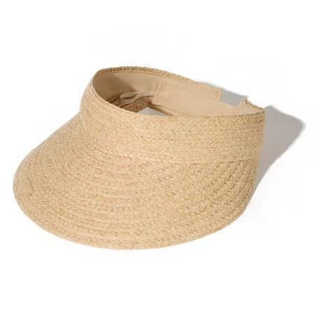FURTALK Sun Visor Hats for Women Wide Brim Straw Visors Womens Foldable Beach Visors Summer Roll Up  | Walmart (US)