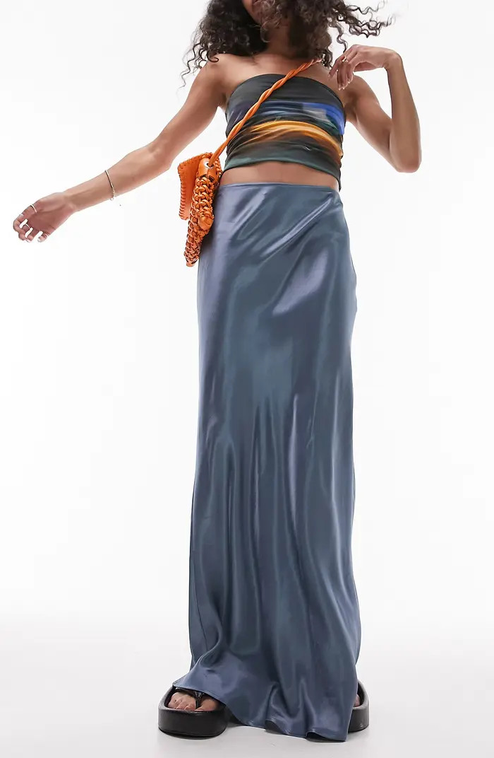 Topshop Bias Cut Satin Maxi Skirt | Nordstrom | Nordstrom