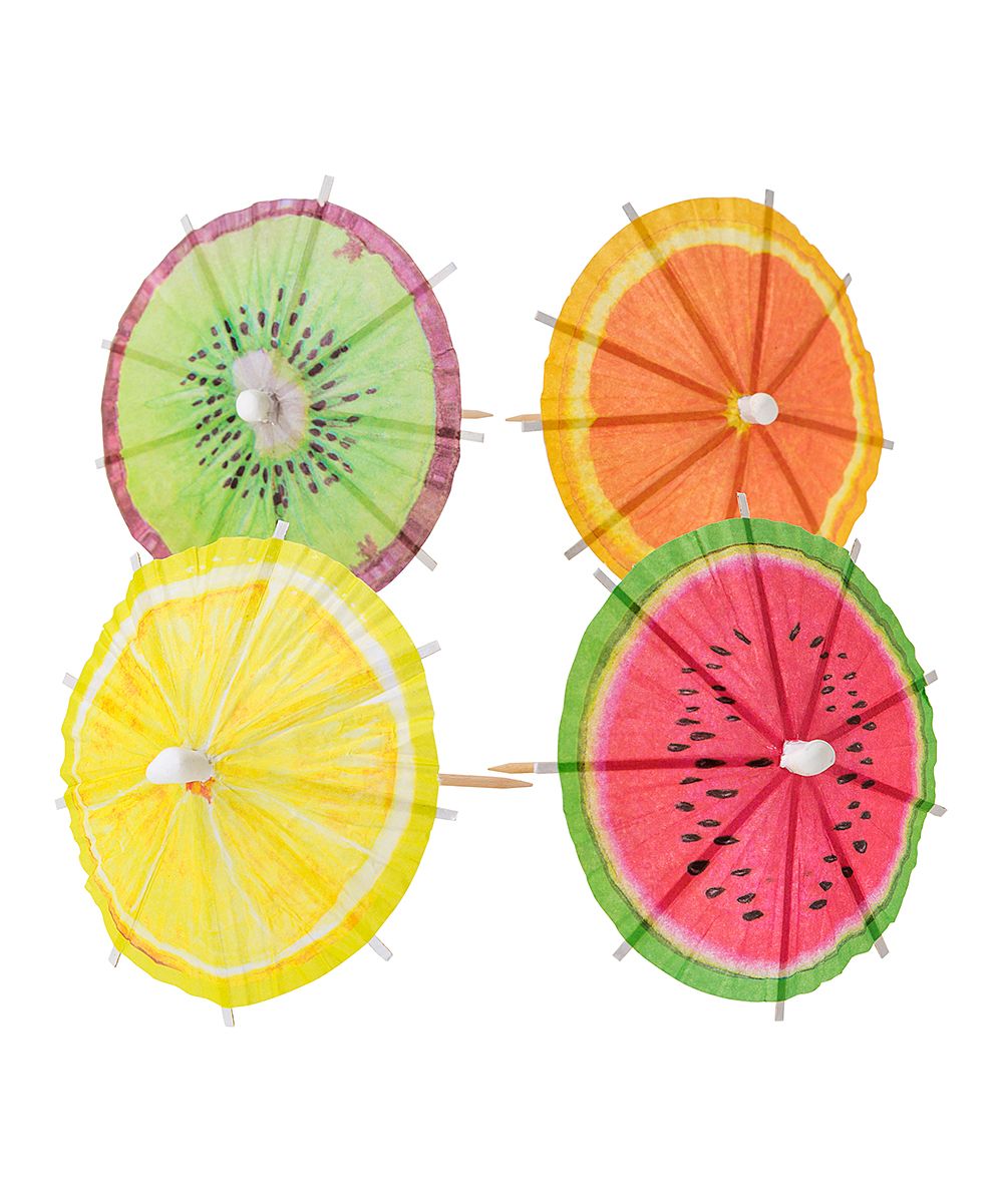 Talking Tables MULTI - Pink & Orange Fruit Drink Umbrella - Set of 20 | Zulily