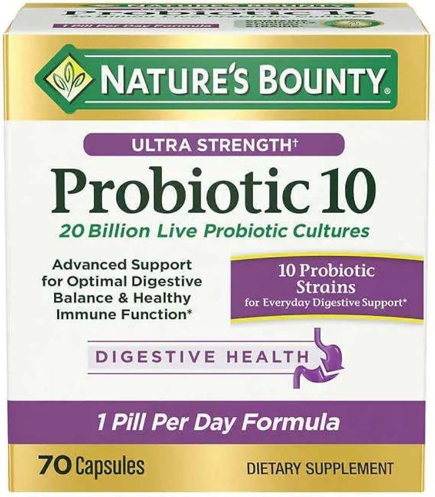 Nature s-Bounty Ultra Strength Probiotic 10, 70 Capsules Bundle - Dietary Vitamins, Minerals & Su... | Amazon (US)