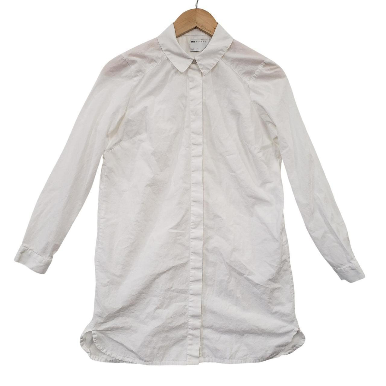 ASOS Design Women's Shirt dresses - White - 4 | Depop US