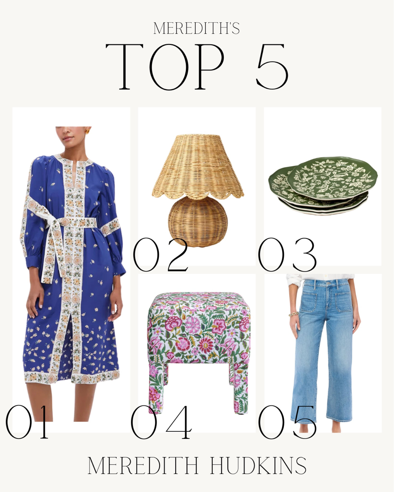 Meredith Hudkins preppy style, classic timeless, crop jeans, J.Crew, spring outfit, spring decor, target target home studio mcgee, Shea McGee, plates, ottoman, living room, kitchen, scalloped lampshade, midi dress, work outfit

#LTKStyleTip #LTKSaleAlert #LTKHome