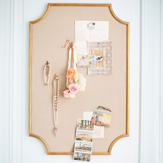 The Emily & Meritt Gold Scallop Statement Pinboard | Pottery Barn Teen