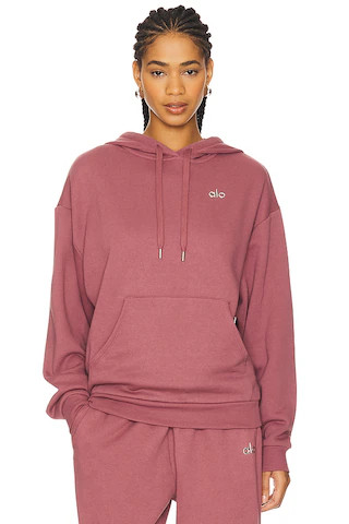 alo Accolade Hoodie in Burgundy Truffle from Revolve.com | Revolve Clothing (Global)