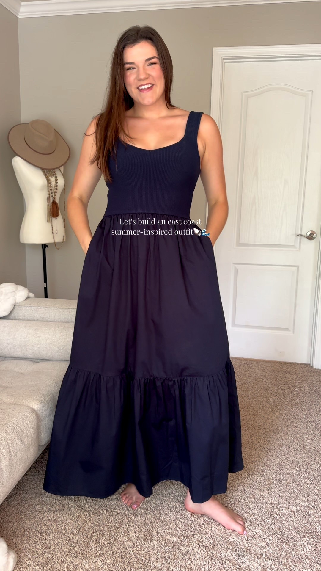 Pre-fall east coast summer outfit🐚✨ Use code MADDIEGOVEDICH for 10% off Vestique (navy dress)!! #navydress #cardigan #eastcoastsummer #falltransition #seashelljewelry #lacesneakers

#LTKxVICI #LTKSeasonal #LTKStyleTip