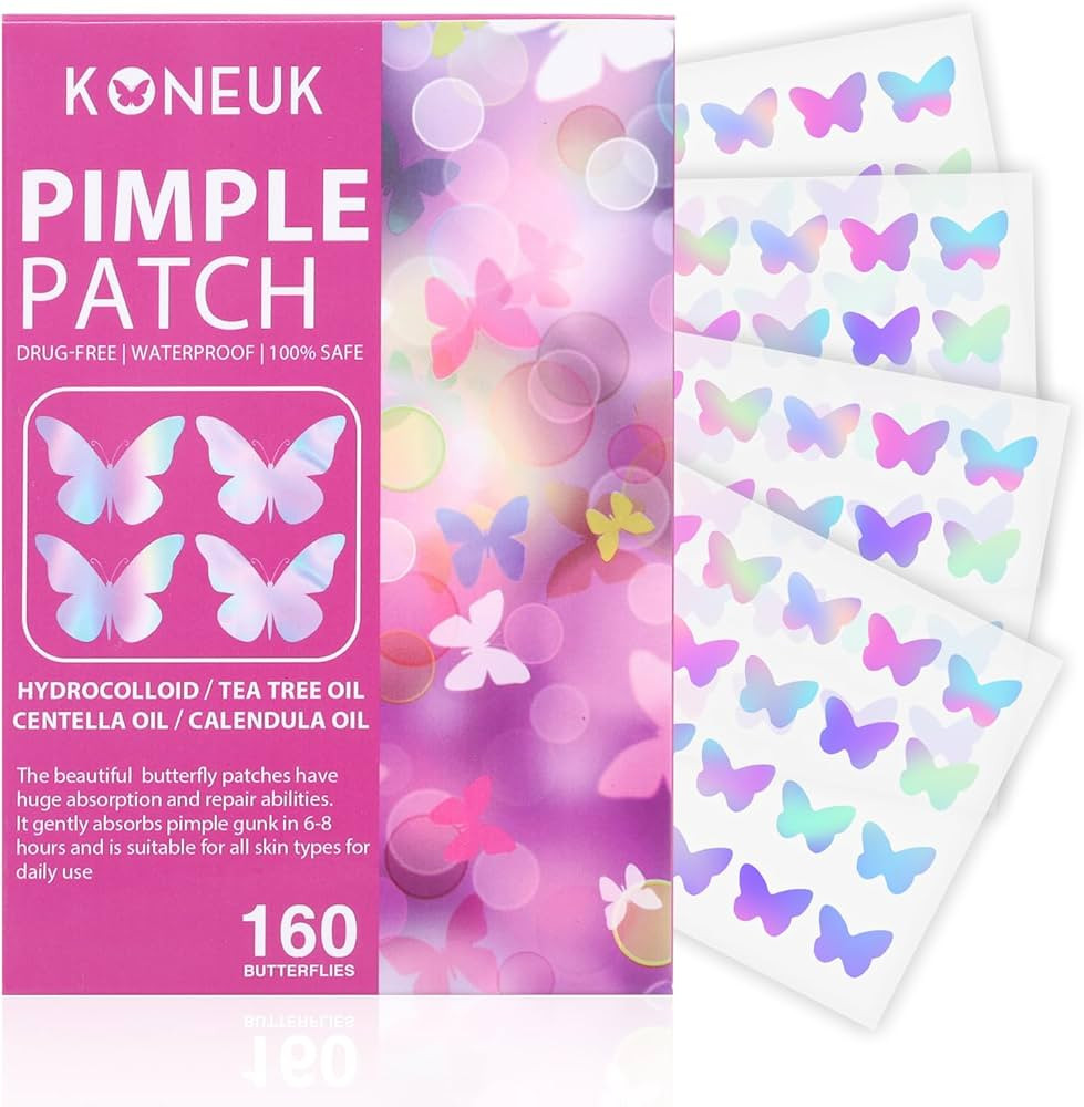 Acne Pimple Patches for Face (160 Counts), Hydrocolloid Acne Patches with Tea Tree Oil and Calend... | Amazon (US)
