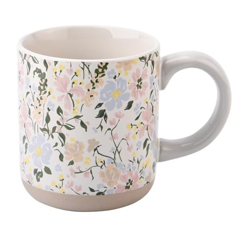 Sweet Water Decor Floral Stoneware Coffee Mugs - 14oz Cute Coffee Cups for Hot & Cold Drinks - Dishwasher & Microwave Safe - Spring Home Decor and Gift - Ideal Tea & Espresso Mugs | Amazon (US)