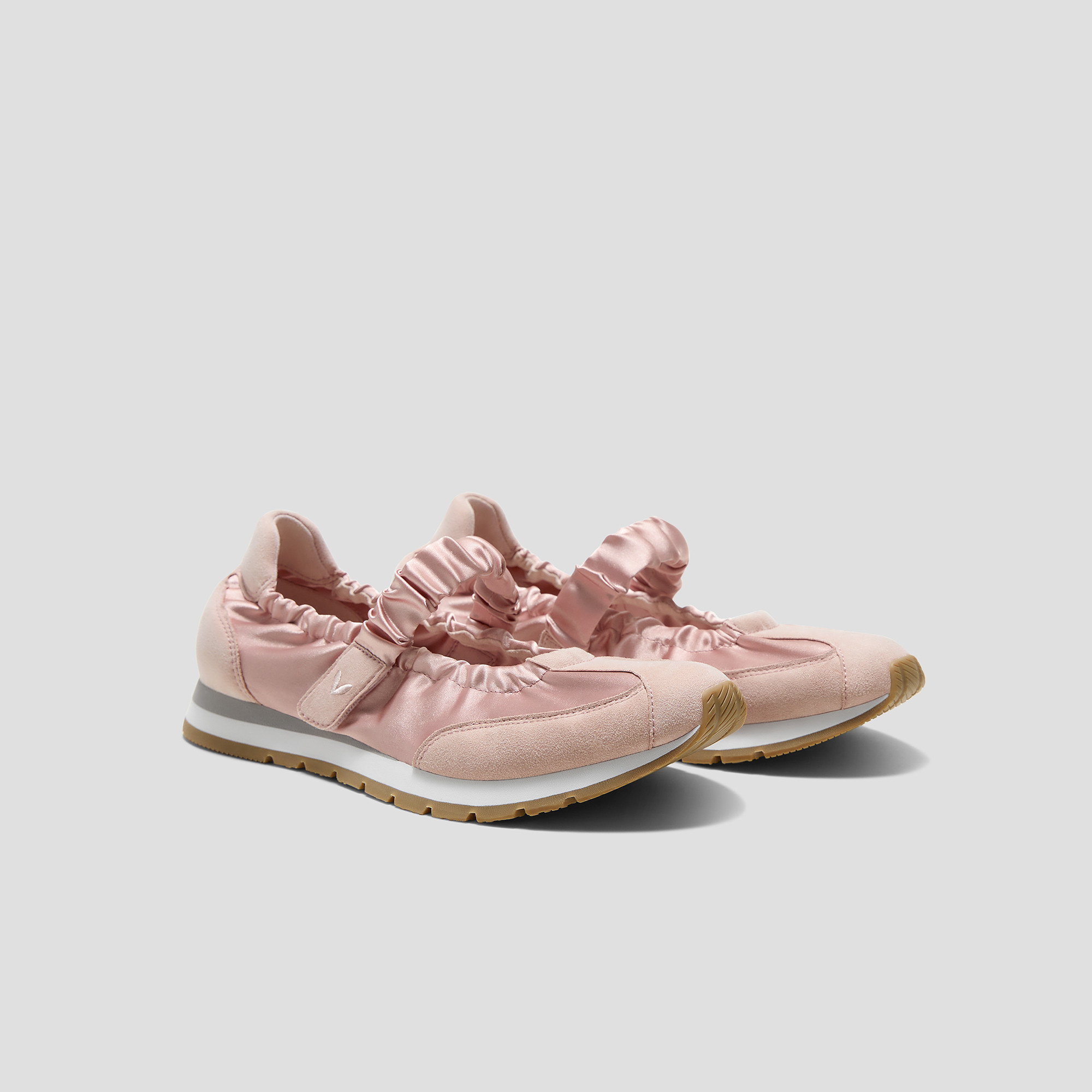 VIVAIA Round-Toe Satin Mary Janes (Ayla)|PEACH BLUSH|5.5-6 | VIVAIA