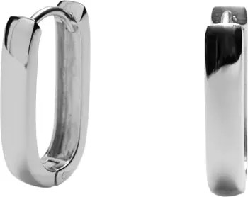 Argento Vivo Sterling Silver Wide Oblong Hoop Earrings | Nordstrom | Nordstrom