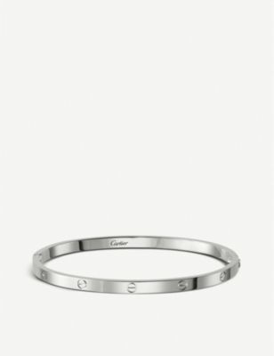 LOVE small 18ct white-gold bracelet | Selfridges