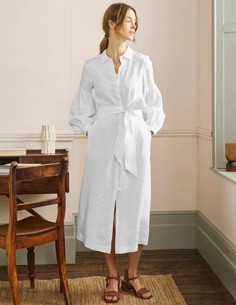 Sleeve Detail Midi Shirt Dress | Boden (UK & IE)